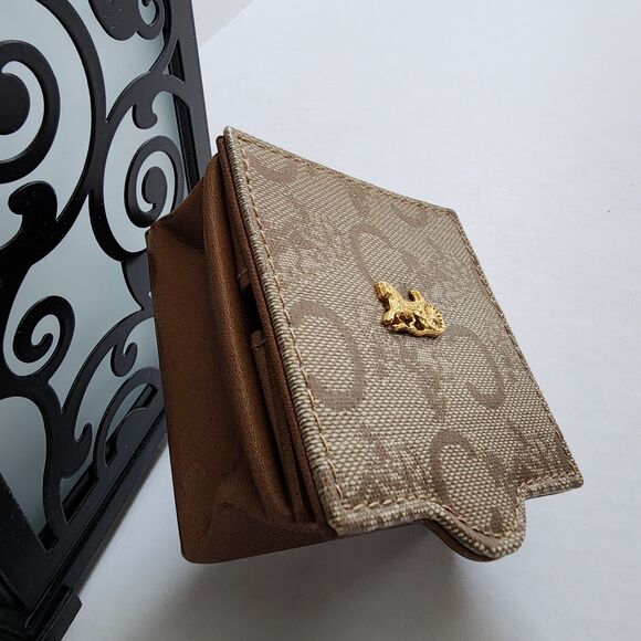 Celine Macadam Coin Case Box Wallet Gold Logo 80's - Picture 2 of 11